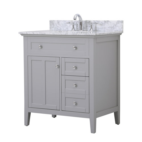Andover Mills™ Waut 32'' Single Bathroom Vanity with Marble Top